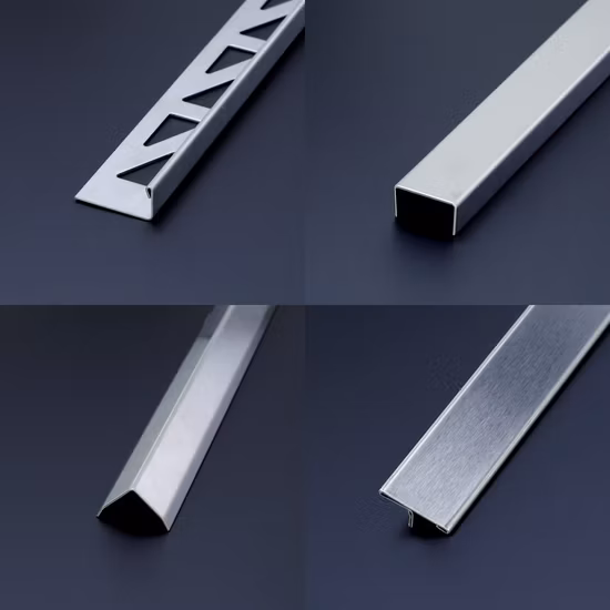 Edelstahl-Fliesenverkleidung in LUVT-Form aus Metall zur Dekoration