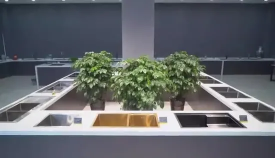 Wandmontage-Duschnische aus schwarzem Edelstahl mit einem Regal