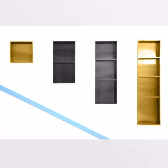 Maßgeschneiderte Badezimmernischen mit dreifacher Dusche aus Edelstahl 304 in Gold