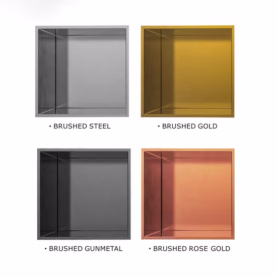 Badezimmerzubehör im Großhandel, Roségold-Duschnische, Edelstahl-Duschwandnische