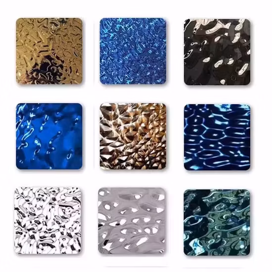 Preisliste angezeigt 6wl Stamping Emboss Edelstahlblech mit Hot Sale